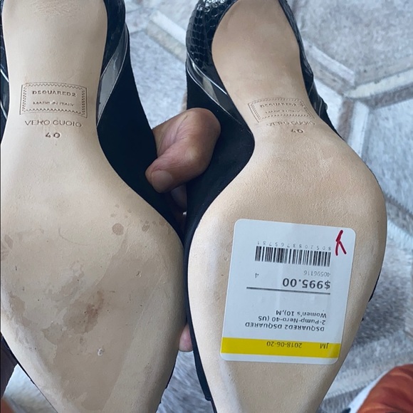 DSquared2 Glam Rock Black Pumps 40 Studs $995 - Picture 3 of 4